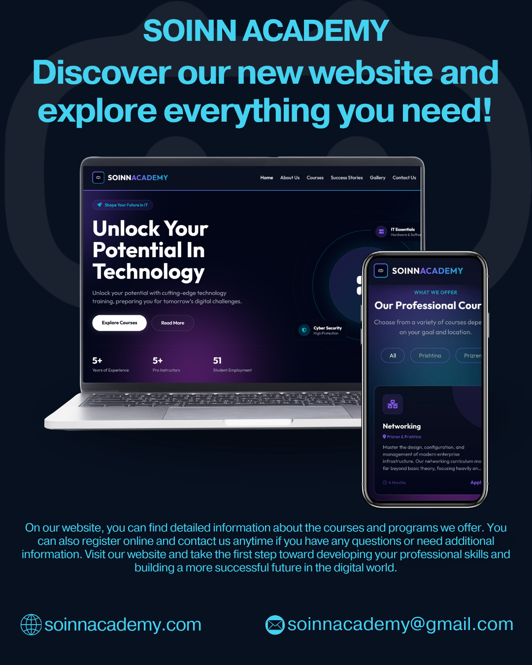 I just launched the new website for Soinn Academy